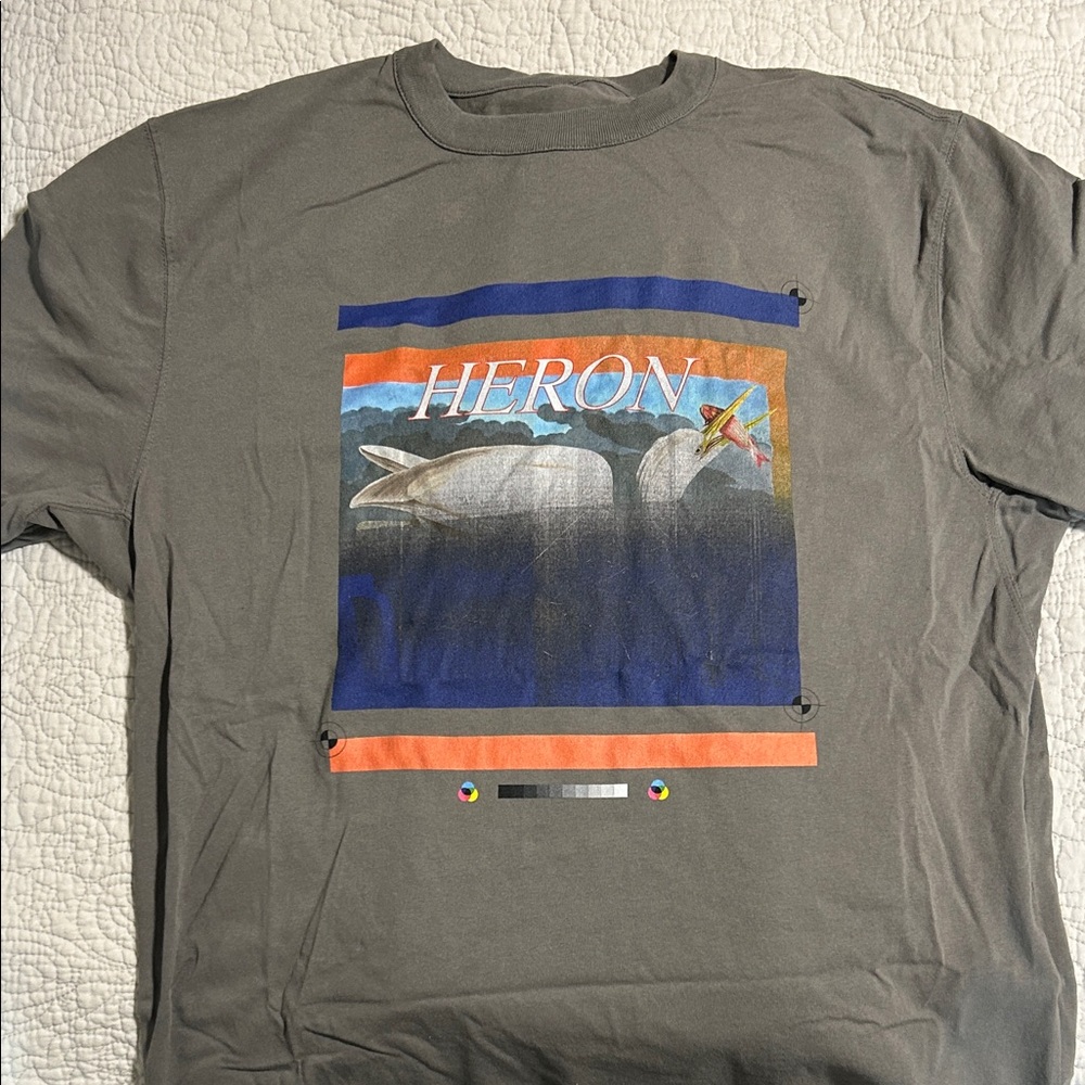 Heron Preston Gray Heron Graphic Tee